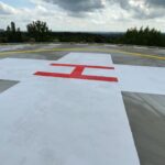 02.06.2022. Ostrowiec Św. Otwarcie lądowiska dla śmigłowców na dachu Szpitala Powiatowego / Emilia Sitarska / Radio Kielce