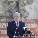 11.06.2022. Kielce. Przysięga żołnierzy 10. Świętokrzyskiej Brygady Wojsk Obrony Terytorialnej. Na zdjęciu: Andrzej Bętkowski - marszałek województwa świętokrzyskiego / Jarosław Kubalski / Radio Kielce