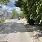 14.06.2022. Kielce. Ulica Częstochowska. Wytarta zebra oraz niewidoczny znak drogowy w pobliżu urzędu skarbowego / Jarosław Kubalski / Radio Kielce