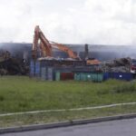 31.05.2022. Promnik. Dogaszanie pożaru wysypiska / Jarosław Kubalski / Radio Kielce