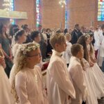 16.06.2022. Sandomierz. Boże Ciało. Kościół Podwyższenia Krzyża Świętego. Msza święta / Grażyna Szlęzak / Radio Kielce