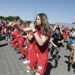 11.06.2022. Kielce, Targi Kielce. I Międzynarodowe Targi Boksu. Ustanowienie rekordu Polski w jednoczesnym treningu / Jarosław Kubalski / Radio Kielce