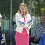 01.06.2022. Kielce. Otwarcie nowego kompleksu sportowego przy Szkole Podstawowej nr 1. Na zdjęciu: Żaneta Szczepaniak - dyrektor Szkoły Podstawowej nr 1 w Kielcach / Wiktor Taszłow / Radio Kielce