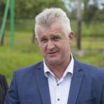 01.06.2022. Cierchy. Konferencja ws. dotacji z rządowego programu Polski Ład / Wiktor Taszłow / Radio Kielce