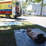 03.06.2022. Kielce. Piknik edukacyjno-profilaktyczny pod nazwą „Zdrowe i Bezpieczne Wakacje” przed urzędem marszałkowskim / Wiktor Taszłow / Radio Kielce