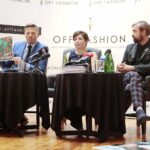 06.06.2022. Kielce. Konferencja prasowa poświęcona XXIII edycji konkursu OFF Fashion. Na zdjęciu (od lewej):  Marcin Chłodnicki - wiceprezydent Kielc, Augustyna Nowacka - dyrektor Kieleckiego Centrum Kultury, Artur Wijata - kurator Galerii Winda / Wiktor Taszłow / Radio Kielce