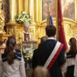 08.06.2022. Kielce. Jubileusz 20-lecia reaktywacji LO im. świętej Jadwigi Królowej. Msza święta. Na zdjęciu: Marek Mendyk - biskup świdnicki / Wiktor Taszłow / Radio Kielce