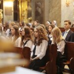 08.06.2022. Kielce. Jubileusz 20-lecia reaktywacji LO im. świętej Jadwigi Królowej. Msza święta / Wiktor Taszłow / Radio Kielce