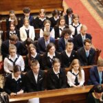 08.06.2022. Kielce. Jubileusz 20-lecia reaktywacji LO im. świętej Jadwigi Królowej. Msza święta / Wiktor Taszłow / Radio Kielce