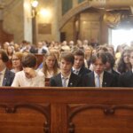 08.06.2022. Kielce. Jubileusz 20-lecia reaktywacji LO im. świętej Jadwigi Królowej. Msza święta / Wiktor Taszłow / Radio Kielce