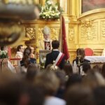 08.06.2022. Kielce. Jubileusz 20-lecia reaktywacji LO im. świętej Jadwigi Królowej. Msza święta. Na zdjęciu (z lewej): Marek Mendyk - biskup świdnicki / Wiktor Taszłow / Radio Kielce