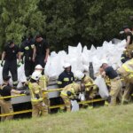 10.06.2022. Cedzyna. Ćwieczenia „Wielka Woda 2022” / Wiktor Taszłow / Radio Kielce