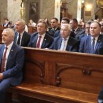 13.06.2022. Kielce. Uroczystości 40-lecia Solidarności Walczącej. Na zdjęciu (od lewej):  Kazimierz Mądzik - świętokrzyski kurator oświaty, Zbigniew Koniusz - wojewoda świętokrzyski, Mirosław Gębski - starosta kielecki,  Krzysztof Lipiec - poseł, Marek Kwitek - poseł / Wiktor Taszłow / Radio Kielce
