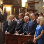 13.06.2022. Kielce. Uroczystości 40-lecia Solidarności Walczącej. Na zdjęciu (od lewej): Zbigniew Koniusz - wojewoda świętokrzyski, Mirosław Gębski - starosta kielecki,  Krzysztof Lipiec - poseł, Marek Kwitek - poseł / Wiktor Taszłow / Radio Kielce