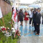 13.06.2022. Kielce. Uroczystości 40-lecia Solidarności Walczącej. Kwiaty składają Piotr Wawrzyk - wiceminister spraw zagranicznych, Krzysztof Słoń - senator / Wiktor Taszłow / Radio Kielce