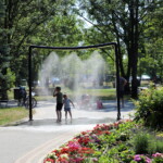29.06.2022. Staszów. Kurtyny wodne / fot Urząd Miasta w Staszowie