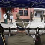 12.06.2022. Kielce. Święto 2. Pułku Artylerii Lekkiej Legionów. Uroczystość przed  Pomnikiem Pamięci 2 PALL. Uroczystość na terenie ostatnich koszar 2 PALL. / Jarosław Kubalski / Radio Kielce