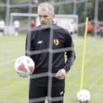 14.06.2022 Kielce. Trening piłkarzy Korony Kielce. Nowy trener bramkarzy Jarosław Tkocz / Jarosław Kubalski / Radio Kielce