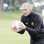 14.06.2022 Kielce. Trening piłkarzy Korony Kielce. Nowy trener bramkarzy Jarosław Tkocz / Jarosław Kubalski / Radio Kielce