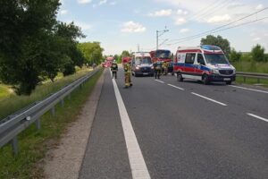 06.06.2022. Łążek. Wypadek / Komenda Powiatowa Policji w Sandomierzu