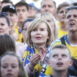 19.06.2022. Kielce. Strefa Kibica. Na zdjęciu (w środku): Anna Krupka - wiceminister sportu i turystyki