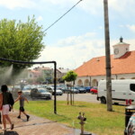 29.06.2022. Staszów. Kurtyny wodne / fot Urząd Miasta w Staszowie