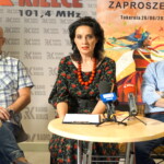 21.06.2022. Radio Kielce. Śniadanie prasowe. Na zdjęciu (od lewej): Rafał Szymczyk - Radio Kielce, Magdalena Sitek- Radio Kielce, Paweł Solarz - Radio Kielce / Fot. Piotr Kwaśniewski - Radio Kielce