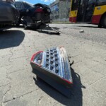 24.06.2022. Kielce. Zderzenie autobusu miejskiego z autem osobowym / Fot. Wiktor Taszłow - Kielce