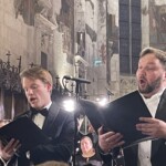 06.07.2022. Bazylika Kolegiacka w Wiślicy. Wykonanie Wielkiej mszy c-moll Wolfganga Amadeusza Mozarta. Na zdjęciu: Maciej Kwaśnikowski – tenor i Wojciech Gierlach – bas / Fot. Dorota Klusek - Radio Kielce