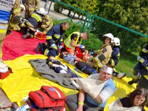 09.07.2022. Piekoszów. Ćwiczenia strażaków / Fot. Marcin Marszałek - Radio Kielce