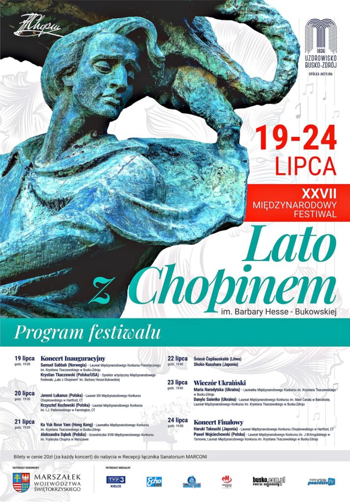 Rozpoczyna się festiwal „Lato z Chopinem”. Wystąpi wielu wybitnych pianistów - Radio Kielce