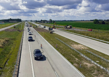 15.07.2022. Trasa S7. Odcinek Pieńki - Płońsk / Fot. GDDKiA