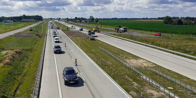 15.07.2022. Trasa S7. Odcinek Pieńki - Płońsk / Fot. GDDKiA