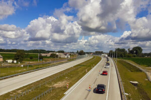 15.07.2022. Trasa S7. Odcinek Pieńki - Płońsk / Fot. GDDKiA