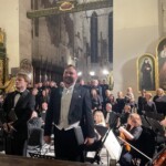06.07.2022. Bazylika Kolegiacka w Wiślicy. Wykonanie Wielkiej mszy c-moll Wolfganga Amadeusza Mozarta. Na zdjęciu: Maciej Kwaśnikowski – tenor i Wojciech Gierlach – bas / Fot. Dorota Klusek - Radio Kielce