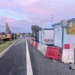 26.07.2022. Sandomierz. Przygotowana do przebudowy starego mostu na Wiśle / Fot. Grażyna Szlęzak - Radio Kielce