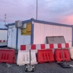 26.07.2022. Sandomierz. Przygotowana do przebudowy starego mostu na Wiśle / Fot. Grażyna Szlęzak - Radio Kielce