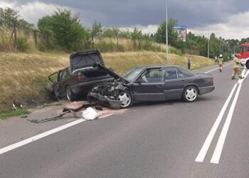 09.07.2022. Sandomierz. Wypadek / źródło: KPP Sandomierz