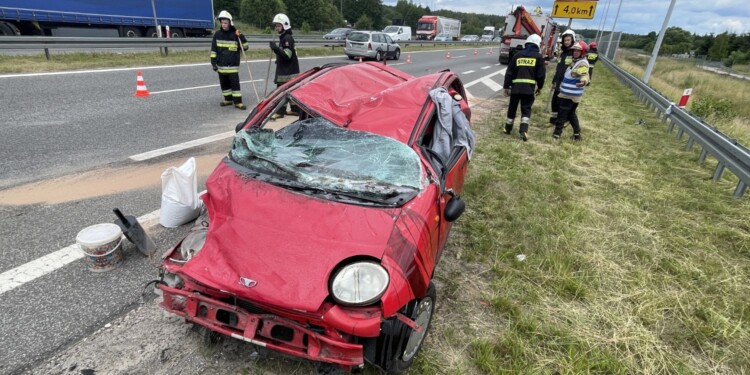 07.07.2022. Suchedniów. Wypadek na S7 / Fot. Jarosław Kubalski - Radio Kielce