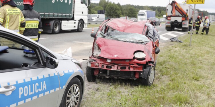 07.07.2022. Suchedniów. Wypadek na S7 / Fot. Jarosław Kubalski - Radio Kielce