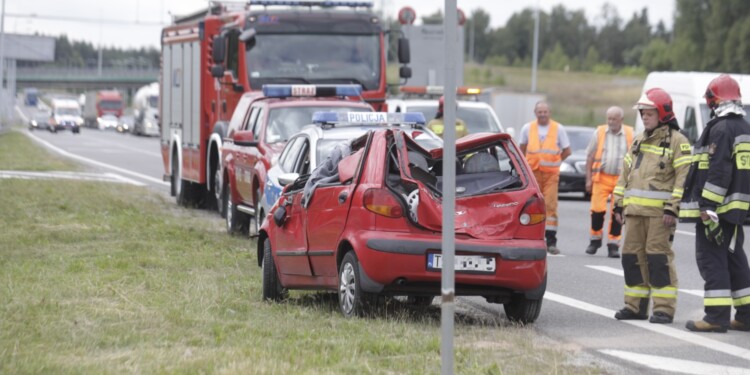 07.07.2022. Suchedniów. Wypadek na S7 / Fot. Jarosław Kubalski - Radio Kielce