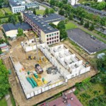 08.07.2022. Kielce. Budowa hali sportowej przy I Liceum Ogólnokształcącym im. Stefana Żeromskiego w Kielcach / Fot. Jarosław Kubalski - Radio Kielce