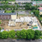 08.07.2022. Kielce. Budowa hali sportowej przy I Liceum Ogólnokształcącym im. Stefana Żeromskiego w Kielcach / Fot. Jarosław Kubalski - Radio Kielce