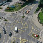 Tymczasowe rondo zacznie działać w nocy, a już sprawia problemy kierowcom - Radio Kielce 23.07.2022. Kielce. Tymczasowe rondo na skrzyżowaniu ul. Ogrodowej, Jana Pawła II oraz Seminaryjskiej / Fot. Jarosław Kubalski - Radio Kielce