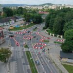24.07.2022. Kielce. Tymczasowe rondo na skrzyżowaniu ulic Ogrodowej, Jana Pawła II i Seminaryjskiej / Fot. Jarosław Kubalski - Radio Kielce