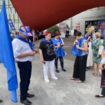 30.07.2022. Kielce. Świętokrzyski Urząd Wojewódzki. Pikieta OPZZ / Fot. Kamil Król - Radio Kielce