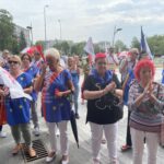 30.07.2022. Kielce. Świętokrzyski Urząd Wojewódzki. Pikieta OPZZ / Fot. Kamil Król - Radio Kielce