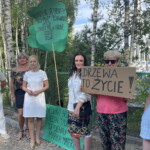04.07.2022 Starachowice. Protest w sprawie wycinki drzew / Fot. Anna Głąb - Radio Kielce