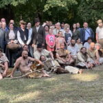 19.07.2022. Krzemionki. Wodowisko przedstawiające odkrycie Krzemionek przez Jana Samsonowicza. / Fot. Anna Głąb - Radio Kielce