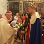 23.07.2022. Nowy Korczyn. Kingonalia. Msza św. w sanktuarium św. Kingi. Na zdjęciu (z lewej): Jan Piotrowski - biskup kielecki / Fot. Marta Gajda-Kruk - Radio Kielce